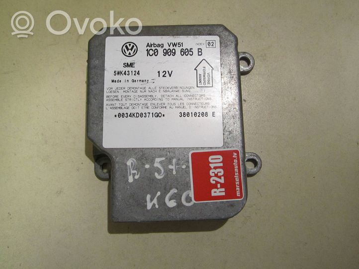 Volkswagen PASSAT B5.5 Module de contrôle airbag 1C0909605B