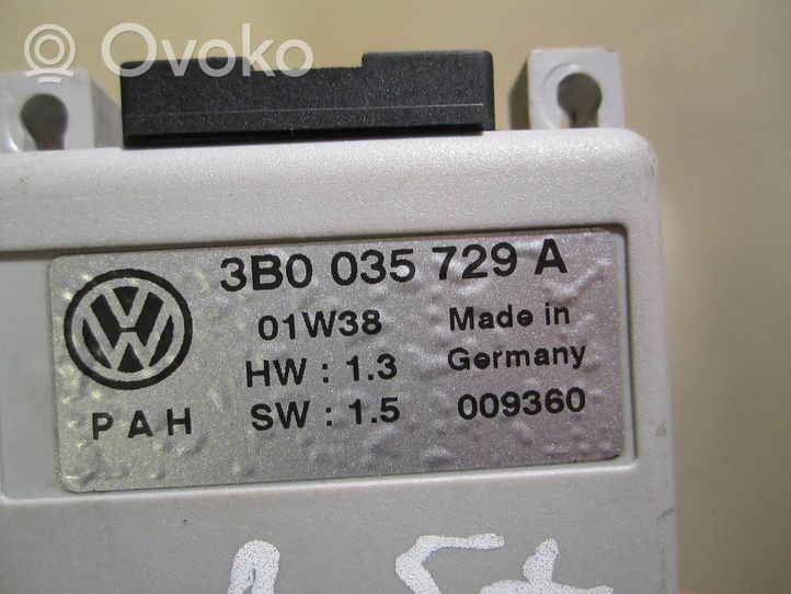 Volkswagen PASSAT B5.5 Sterownik / Moduł sterujący telefonem 3B0035729A