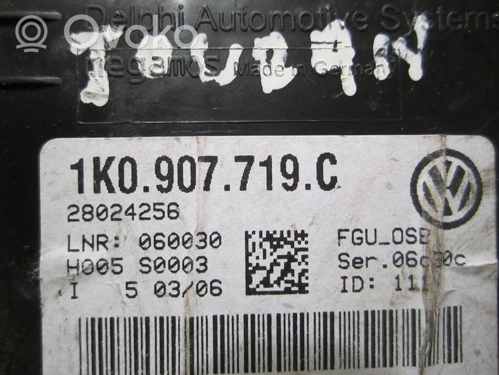 Volkswagen Touran I Hälytyksen ohjainlaite/moduuli 1K0907719C