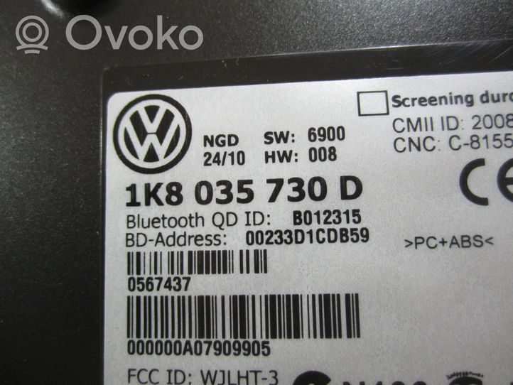Volkswagen PASSAT B6 Bluetoothin ohjainlaite/moduuli 1K8035730D