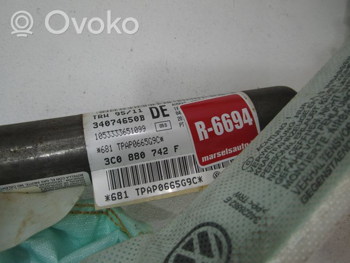 Volkswagen PASSAT B7 Airbag del techo 3C0880742F