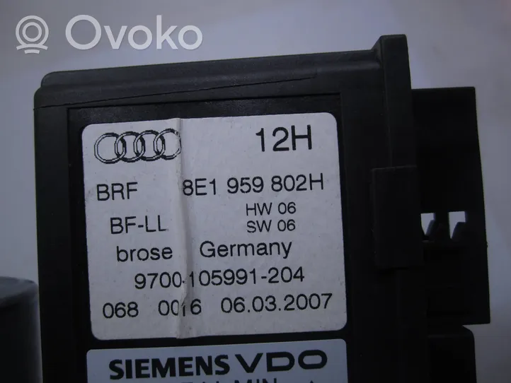 Audi A4 S4 B7 8E 8H Etuoven ikkunan nostomoottori 8E1959802H
