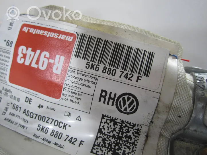 Volkswagen Golf VI Airbag da tetto 5K6880742F