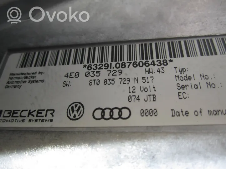 Audi A4 S4 B8 8K Jednostka MMI 8T0035729N