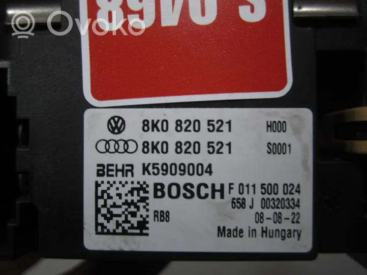 Audi A4 S4 B8 8K Lämpöpuhaltimen moottorin vastus 8K0820521