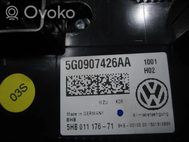 Volkswagen Golf VII Unité de contrôle climatique 5G0907426AA