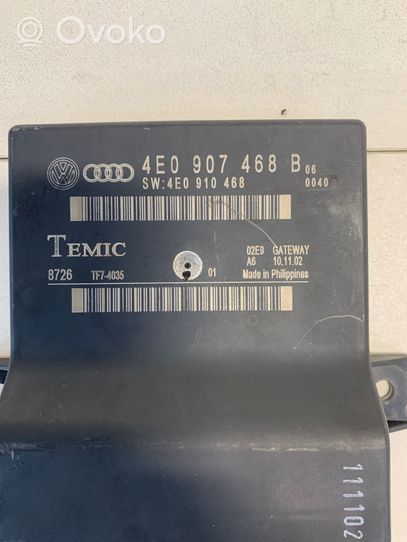 Audi A8 S8 D3 4E Modulo di controllo accesso 4E0907468B