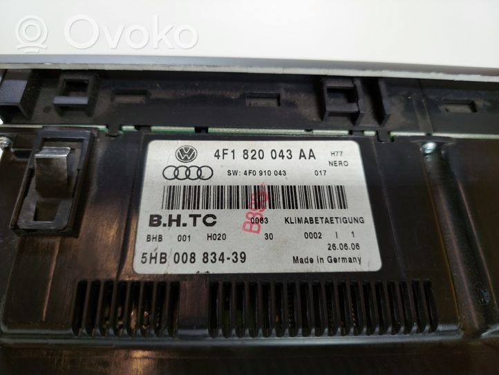 Audi A6 S6 C6 4F Unité de contrôle climatique 4F1820043AA