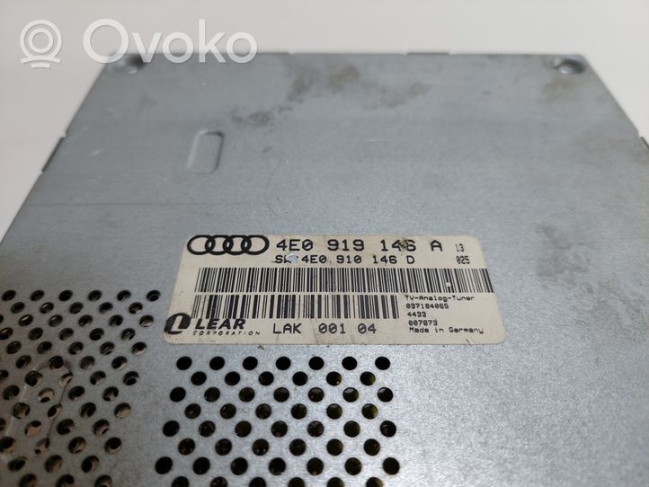 Audi A8 S8 D3 4E Module de contrôle vidéo 4E0910146A