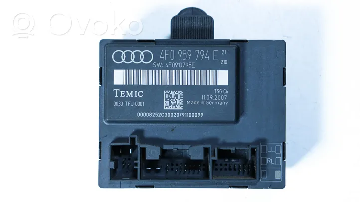 Audi A6 S6 C6 4F Oven ohjainlaite/moduuli 4F0959794E