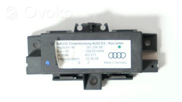 Audi A8 S8 D3 4E Sterownik / Moduł drzwi 04E0919064
