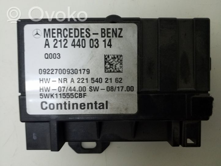 Mercedes-Benz E W212 Altri relè A2124400314