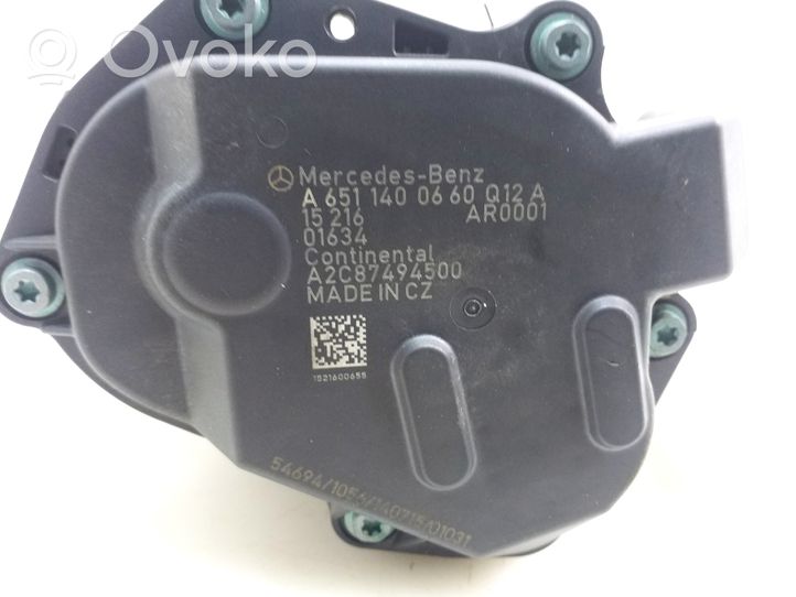 Mercedes-Benz A W176 EGR-venttiili A6511400660