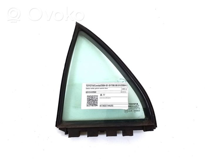 Toyota Corolla E120 E130 Rear vent window glass 68124-02060