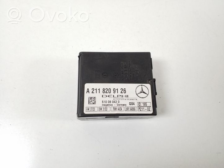 Mercedes-Benz SLK R171 Hälytyksen ohjainlaite/moduuli A2118209126