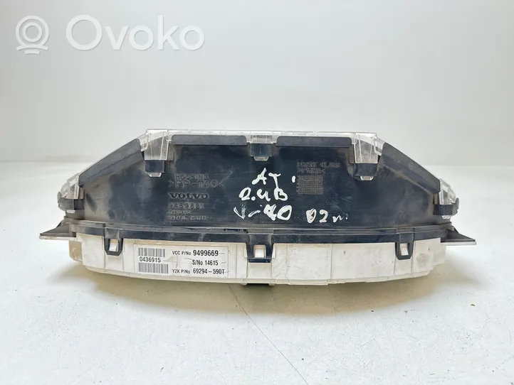 Volvo V70 Compteur de vitesse tableau de bord 9459821