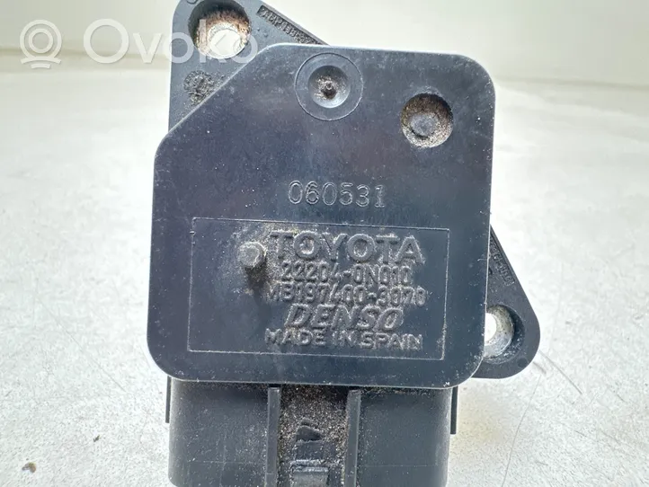 Toyota Corolla Verso E121 Misuratore di portata d'aria 222040N010