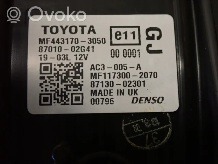 Toyota Auris 150 Salono oro mazgo komplektas 