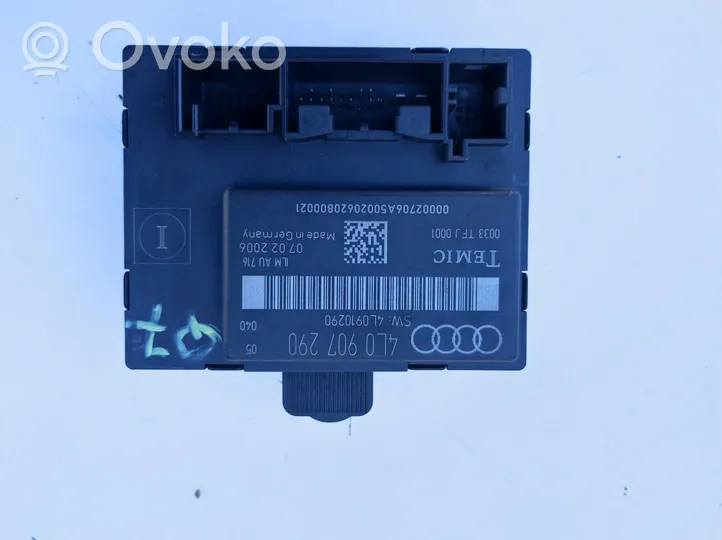 Audi Q7 4L Oven keskuslukituksen ohjausyksikön moduuli 4L0907290