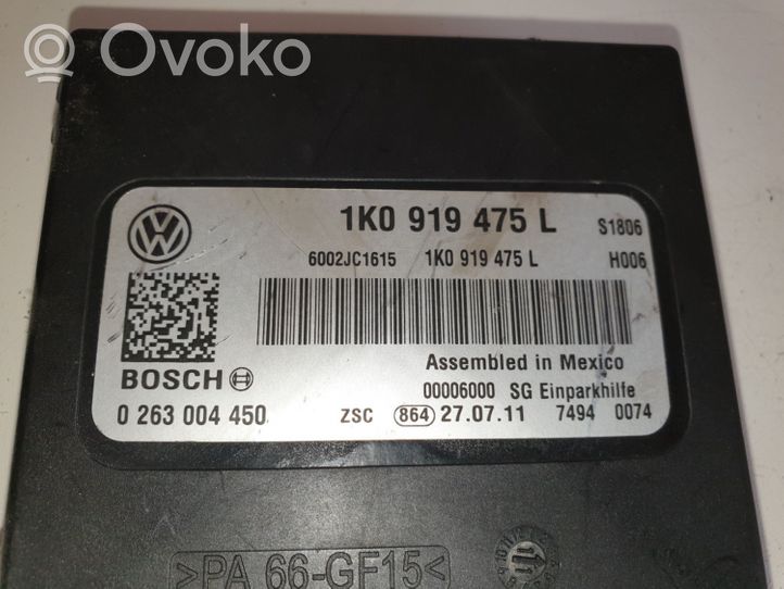 Volkswagen Caddy Parkavimo (PDC) daviklių valdymo blokas 1K0919475L