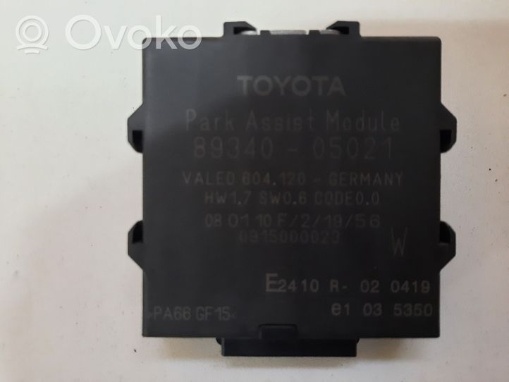 Toyota Avensis T270 Pysäköintitutkan (PCD) ohjainlaite/moduuli 8934005021