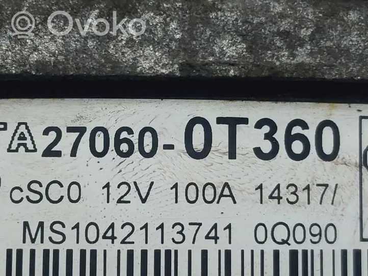 Toyota Verso Générateur / alternateur 270600T360