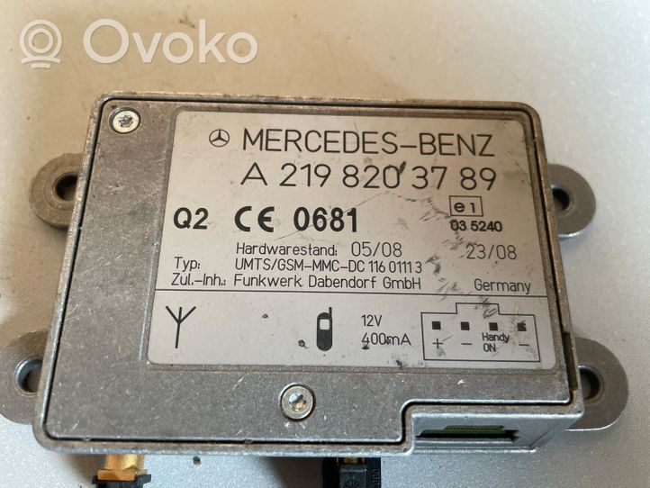 Mercedes-Benz C W204 Muut ohjainlaitteet/moduulit A2198203789