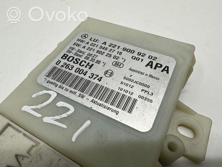 Mercedes-Benz S W221 Parking PDC control unit/module A2219009202