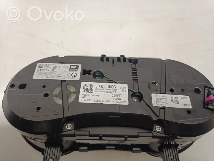 Audi Q2 - Tachimetro (quadro strumenti) 81A920940C