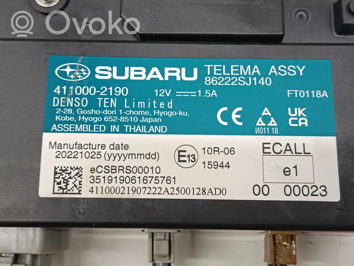 Subaru Forester SK Unité de commande, module téléphone 86222SJ140