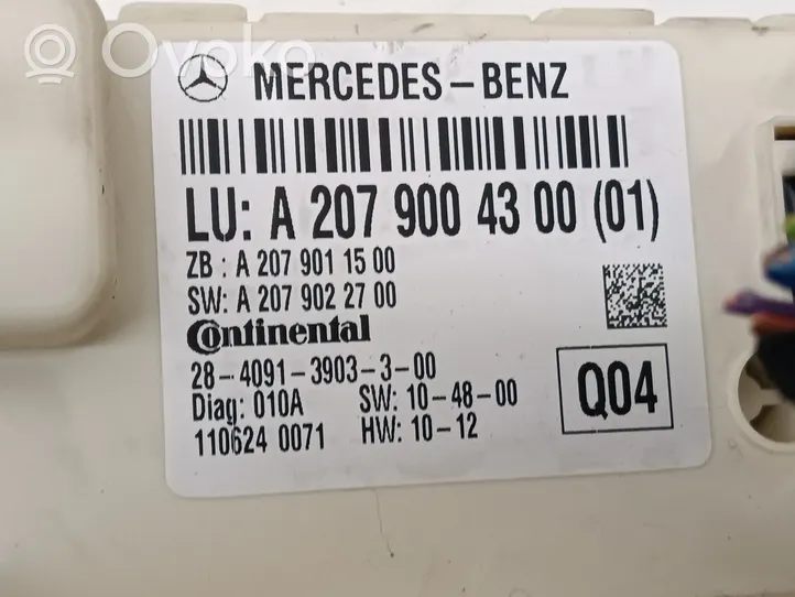 Mercedes-Benz E A207 Unité de commande de toit cabriolet A2079004300