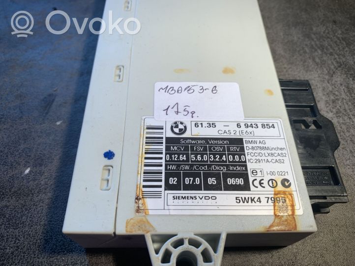 BMW 5 E60 E61 Moduł / Sterownik CAS 6943854