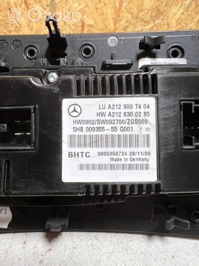 Mercedes-Benz E W212 Unidad de control climatización A2128300285