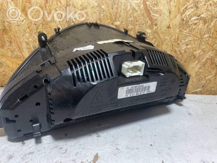 Mercedes-Benz E W211 Tachimetro (quadro strumenti) A2115408747