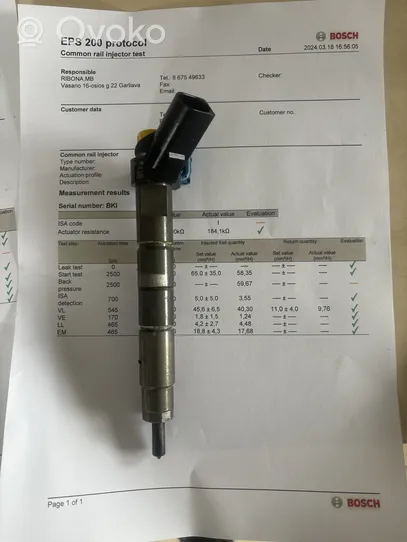 Mercedes-Benz E W213 Inyector de combustible A6540700187