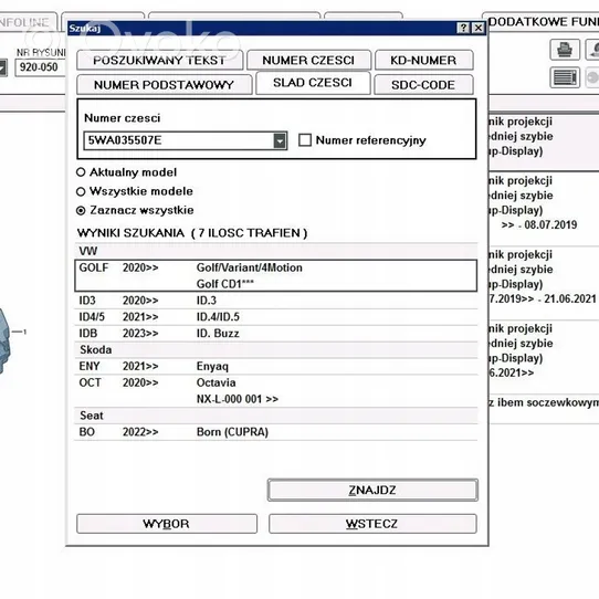 Volkswagen Golf VIII Radion antenni 