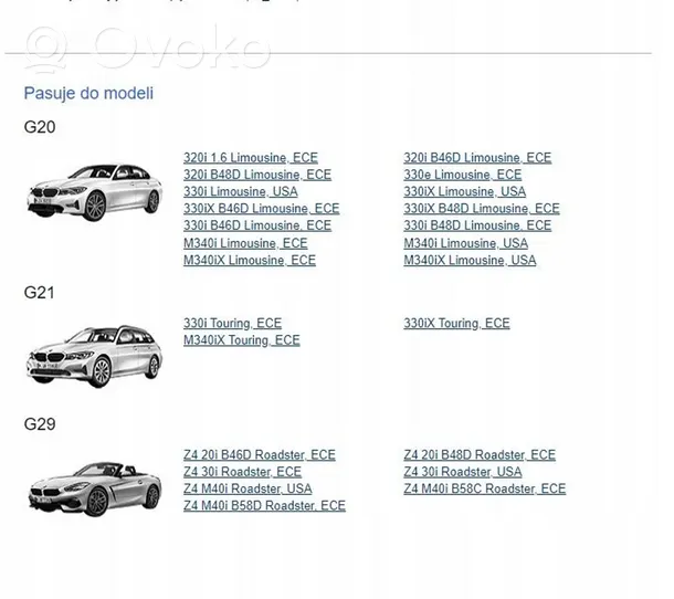 BMW 3 G20 G21 Grille calandre supérieure de pare-chocs avant 17118482591