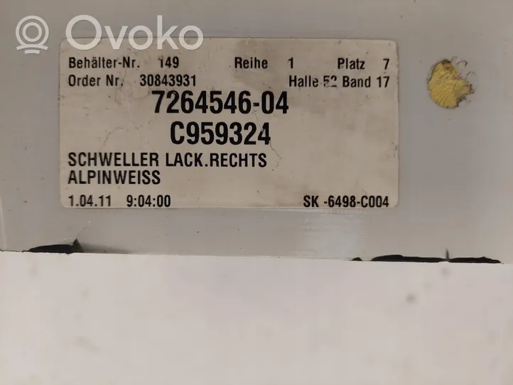 BMW 6 F12 F13 Listwa progowa przednia / nakładka 7223082