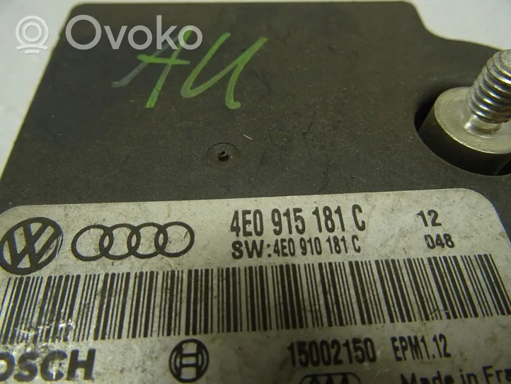 Audi A8 S8 D3 4E Module de contrôle de batterie 4E0915181C