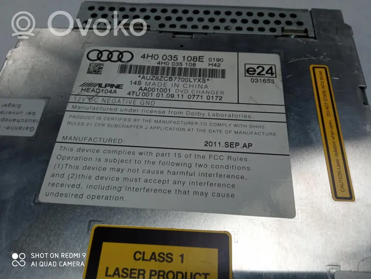 Audi A8 S8 D4 4H CD/DVD mainītājs 4H0035108E