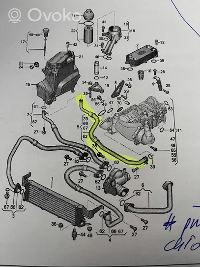 Audi RS6 C6 Tubo flessibile mandata olio del turbocompressore turbo 4F0117317A