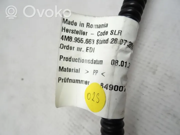 Audi Q8 Wąż płynu do spryskiwacza szyby przedniej / czołowej 4M8955663