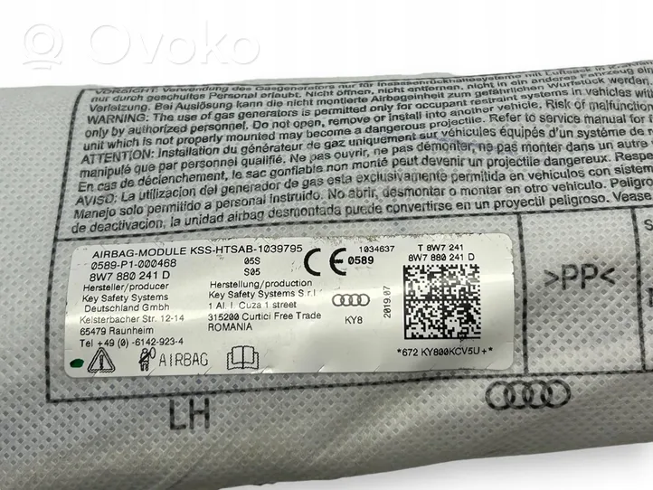 Audi S5 Facelift Poduszka powietrzna Airbag fotela 8W7880241D