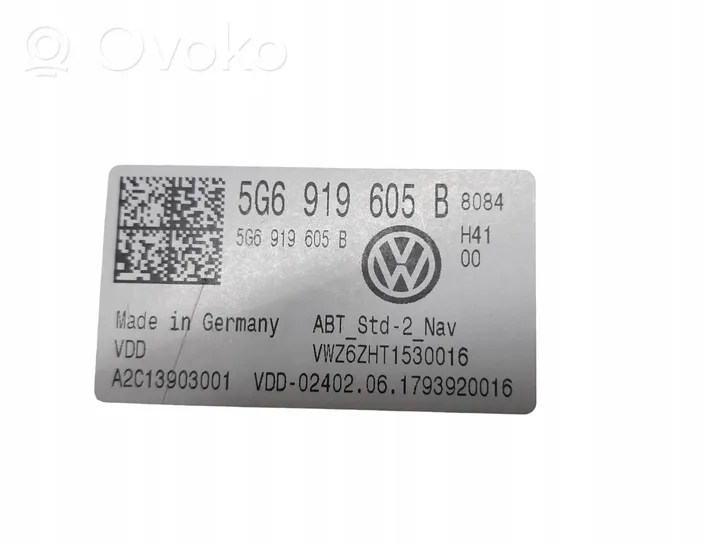 Volkswagen Golf VII Monitori/näyttö/pieni näyttö 5G6919605B
