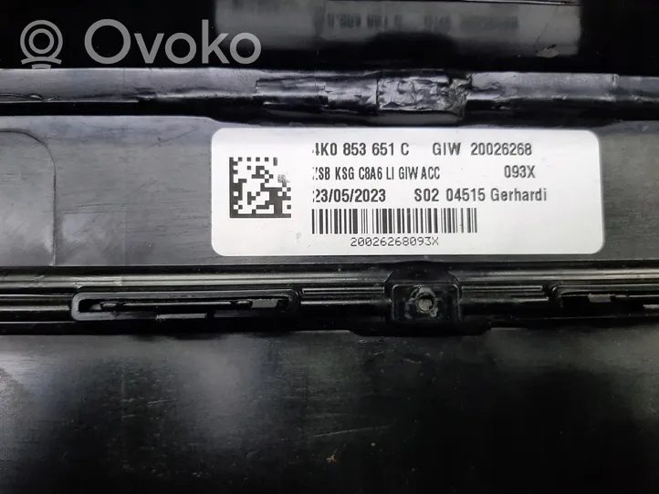 Audi A6 S6 C7 4G Griglia superiore del radiatore paraurti anteriore 4K0853651C