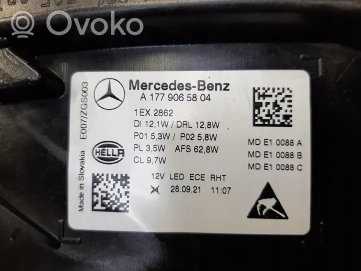 Mercedes-Benz A W177 Etu-/Ajovalo A1779065804