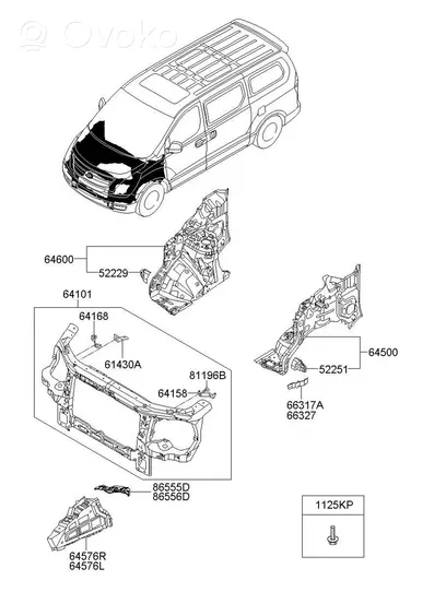 Hyundai H-1, Starex, Satellite Lokasuojan kannake 663174H000