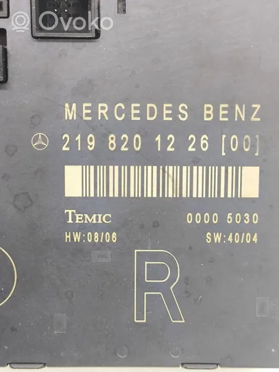 Mercedes-Benz CLS C219 Oven ohjainlaite/moduuli 2198201226