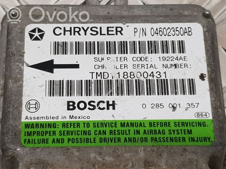 Chrysler 300M Turvatyynyn ohjainlaite/moduuli 0285001357