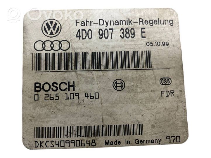 Audi A8 S8 D2 4D ESP (stability system) control unit 4D0907389E